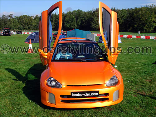 Renault Clio Modified Black. A V6 Clio bodykit was added