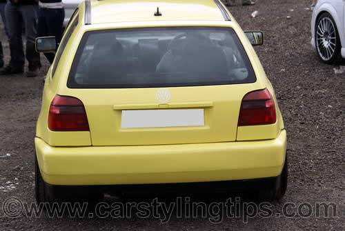 Stylish Yellow Mk3 VW Golf. We loved the Mk3 Golf when it first came out.